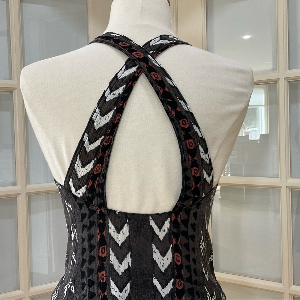Aritzia Wilfred Knit Sleeveless Mini Dress Aztec Print Size S - Picture 5 of 12